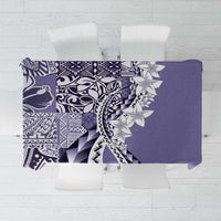 Aloha Vintage Plumeria Hawaiian Tapa Pattern Tablecloth Purple Hawaiian Tapa Pattern - Polynesian Pride