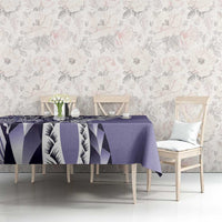 Aloha Vintage Plumeria Hawaiian Tapa Pattern Tablecloth Purple Hawaiian Tapa Pattern - Polynesian Pride