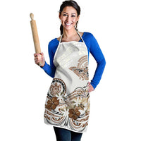 Polynesian Manta Ray Apron Beige Floral Turtle Tattoo - Polynesian Pride