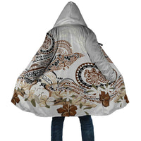 Polynesian Manta Ray Cloak Beige Floral Turtle Tattoo - Polynesian Pride