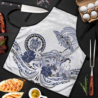 Polynesian Manta Ray Apron Blue Floral Turtle Tattoo - Polynesian Pride