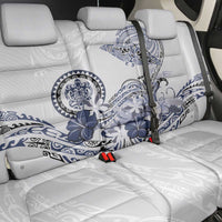 Polynesian Manta Ray Back Car Seat Cover Blue Floral Turtle Tattoo - Polynesian Pride