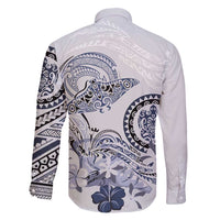 Polynesian Manta Ray Family Matching Summer Maxi Dress and Hawaiian Shirt Blue Floral Turtle Tattoo - Polynesian Pride