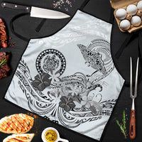 Polynesian Manta Ray Apron Gray Floral Turtle Tattoo - Polynesian Pride