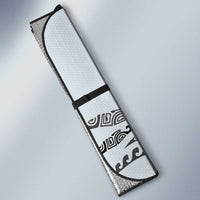 Polynesian Manta Ray Auto Sun Shade Gray Floral Turtle Tattoo - Polynesian Pride