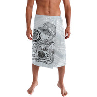 Polynesian Manta Ray Lavalava Gray Floral Turtle Tattoo - Polynesian Pride