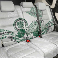 Polynesian Manta Ray Back Car Seat Cover Green Floral Turtle Tattoo - Polynesian Pride