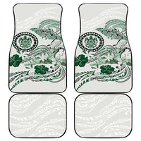 Polynesian Manta Ray Car Mats Green Floral Turtle Tattoo - Polynesian Pride
