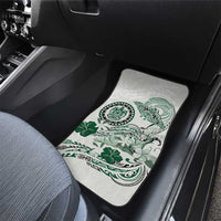 Polynesian Manta Ray Car Mats Green Floral Turtle Tattoo - Polynesian Pride