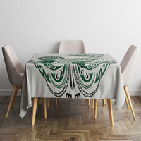 Polynesian Manta Ray Tablecloth Green Floral Turtle Tattoo - Polynesian Pride