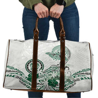 Polynesian Manta Ray Travel Bag Green Floral Turtle Tattoo - Polynesian Pride