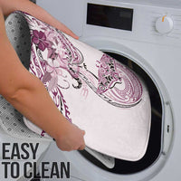 Polynesian Manta Ray Bathroom Set Pink Floral Turtle Tattoo - Polynesian Pride