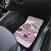 Polynesian Manta Ray Car Mats Pink Floral Turtle Tattoo - Polynesian Pride