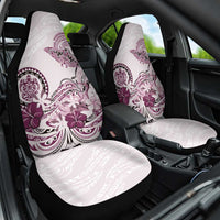 Polynesian Manta Ray Car Seat Cover Pink Floral Turtle Tattoo - Polynesian Pride