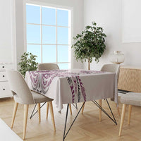 Polynesian Manta Ray Tablecloth Pink Floral Turtle Tattoo - Polynesian Pride