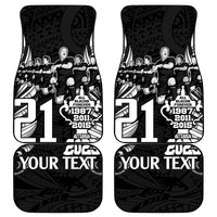 Custom New Zealand Rugby Car Mats Black Haka Dance With NZ Champions History LT9 Black - Polynesian Pride