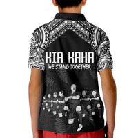 NZ Rugby Kid Polo Shirt Kapa Opango Maori Haka With Years of The All Black Champions LT9 - Polynesian Pride