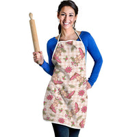 Beige Paniolo Palaka Hawaiian Cowgirl Christmas Apron - Polynesian Pride