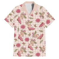 Beige Paniolo Palaka Hawaiian Cowgirl Christmas Family Matching Long Sleeve Bodycon Dress and Hawaiian Shirt LT9 Dad's Shirt - Short Sleeve Beige - Polynesian Pride