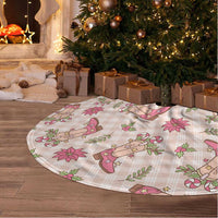 Beige Paniolo Palaka Hawaiian Cowgirl Christmas Tree Skirt - Polynesian Pride