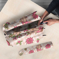 Beige Paniolo Palaka Hawaiian Cowgirl Christmas Umbrella - Polynesian Pride