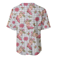 Gray Paniolo Palaka Hawaiian Cowgirl Christmas Baseball Jersey - Polynesian Pride