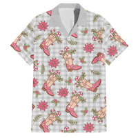 Gray Paniolo Palaka Hawaiian Cowgirl Christmas Family Matching Puletasi and Hawaiian Shirt - Polynesian Pride