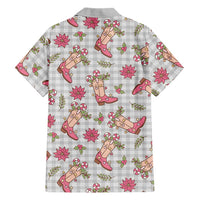 Gray Paniolo Palaka Hawaiian Cowgirl Christmas Family Matching Puletasi and Hawaiian Shirt - Polynesian Pride