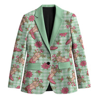 Green Paniolo Palaka Hawaiian Cowgirl Christmas Blazer - Polynesian Pride