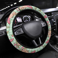 Green Paniolo Palaka Hawaiian Cowgirl Christmas Steering Wheel Cover - Polynesian Pride