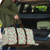 Green Paniolo Palaka Hawaiian Cowgirl Christmas Travel Bag - Polynesian Pride