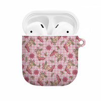 Pink Paniolo Palaka Hawaiian Cowgirl Christmas AirPods Case LT9 Pink - Polynesian Pride