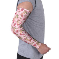Pink Paniolo Palaka Hawaiian Cowgirl Christmas Arm Sleeves - Polynesian Pride
