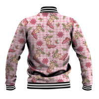 Pink Paniolo Palaka Hawaiian Cowgirl Christmas Baseball Jacket - Polynesian Pride
