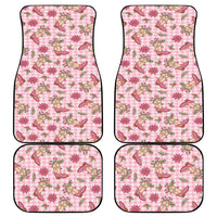 Pink Paniolo Palaka Hawaiian Cowgirl Christmas Car Mats - Polynesian Pride