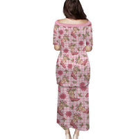 Pink Paniolo Palaka Hawaiian Cowgirl Christmas Puletasi LT9 - Polynesian Pride