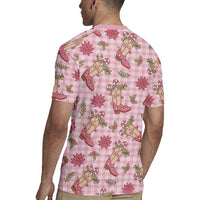 Pink Paniolo Palaka Hawaiian Cowgirl Christmas Rugby Jersey - Polynesian Pride