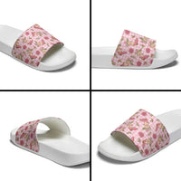 Pink Paniolo Palaka Hawaiian Cowgirl Christmas Slide Sandals - Polynesian Pride
