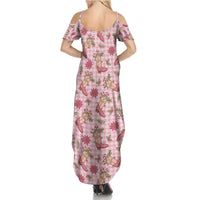 Pink Paniolo Palaka Hawaiian Cowgirl Christmas Summer Maxi Dress - Polynesian Pride