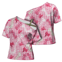 Paniolo Palaka Hawaiian Cowgirl Cross Shoulder Shirt LT9 - Polynesian Pride
