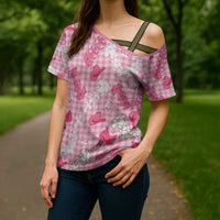 Paniolo Palaka Hawaiian Cowgirl Cross Shoulder Shirt LT9 - Polynesian Pride