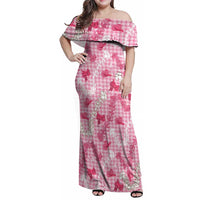 Paniolo Palaka Hawaiian Cowgirl Family Matching Off Shoulder Maxi Dress and Hawaiian Shirt - Polynesian Pride