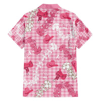 Paniolo Palaka Hawaiian Cowgirl Family Matching Off Shoulder Short Dress and Hawaiian Shirt - Polynesian Pride