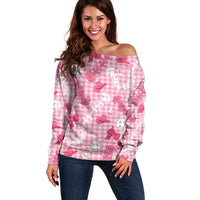 Paniolo Palaka Hawaiian Cowgirl Off Shoulder Sweater - Polynesian Pride