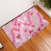 Paniolo Palaka Hawaiian Cowgirl Rubber Doormat - Polynesian Pride