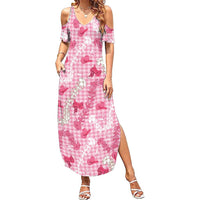 Paniolo Palaka Hawaiian Cowgirl Summer Maxi Dress LT9 Women Pink - Polynesian Pride