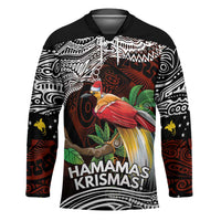 Papua New Guinea Christmas Hockey Jersey LT9 Unisex Black - Polynesian Pride