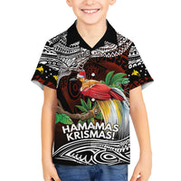 Papua New Guinea Christmas Kid Hawaiian Shirt LT9 Kid Black - Polynesian Pride