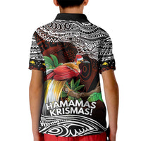 Papua New Guinea Christmas Kid Polo Shirt - Polynesian Pride