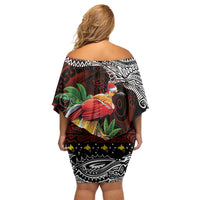 Papua New Guinea Christmas Off Shoulder Short Dress - Polynesian Pride